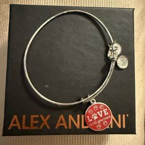 ⭐️ Alex and Ani: Silver Bracelet with Love is all you need Charm